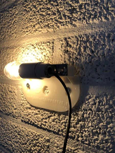 Grote foto mooie strakke wandlamp in wit terracotta steen zeer fraai klassiek. huis en inrichting overige