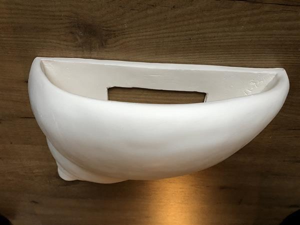 Grote foto mooie strakke wandlamp in wit terracotta steen zeer fraai klassiek louis xiv. huis en inrichting overige