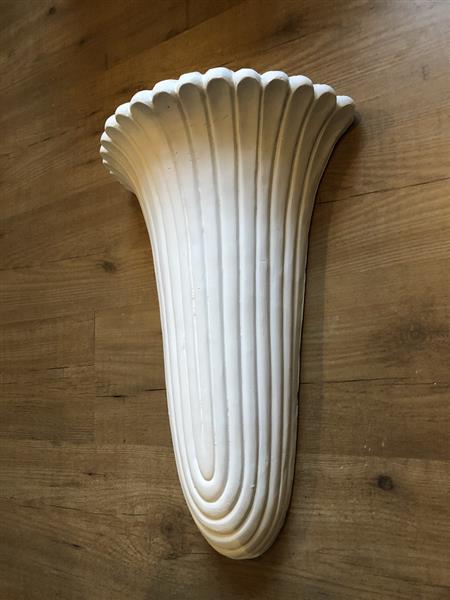 Grote foto mooie strakke wandlamp in wit terracotta steen zeer fraai klassiek louis xiv. huis en inrichting overige