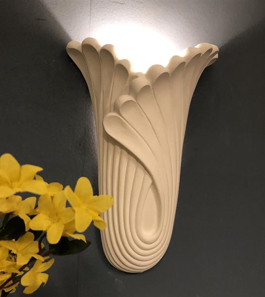 Grote foto mooie strakke wandlamp in wit terracotta steen zeer fraai klassiek louis xiv. huis en inrichting overige