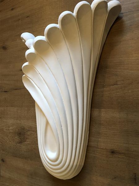 Grote foto mooie strakke wandlamp in wit terracotta steen zeer fraai klassiek louis xiv. huis en inrichting overige