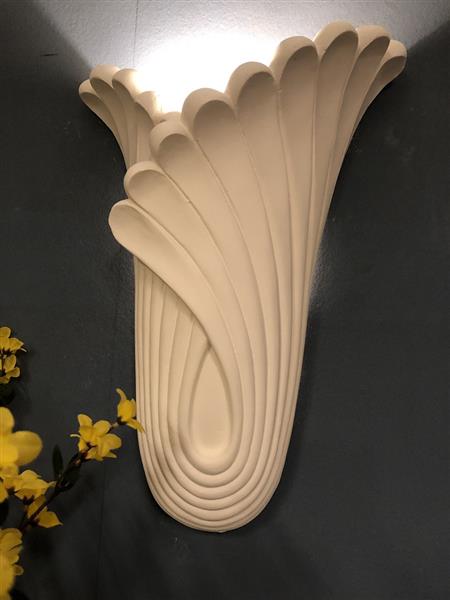 Grote foto mooie strakke wandlamp in wit terracotta steen zeer fraai klassiek louis xiv. huis en inrichting overige