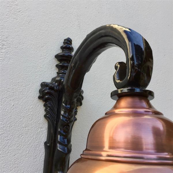 Grote foto wandlamp eeuwwisseling lamp met koperen lampenkap buitenlamp stallamp huis en inrichting overige
