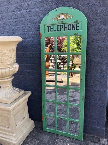 Grote foto grote forse telephone deur spiegel heel fraai in vorm en robuust in uitvoering. huis en inrichting overige