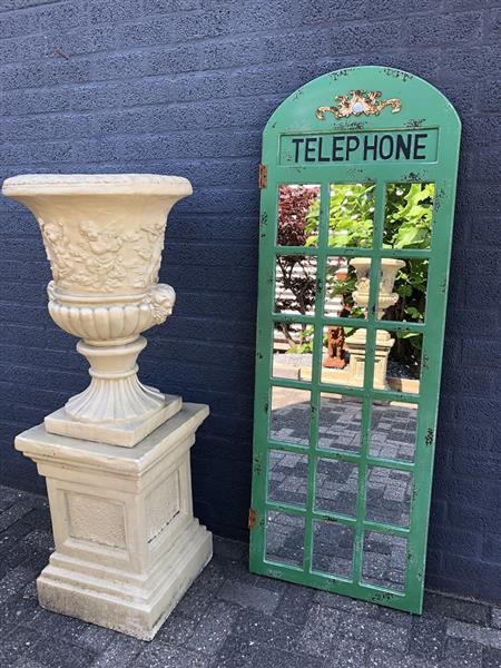 Grote foto grote forse telephone deur spiegel heel fraai in vorm en robuust in uitvoering. huis en inrichting overige