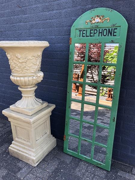 Grote foto grote forse telephone deur spiegel heel fraai in vorm en robuust in uitvoering. huis en inrichting overige