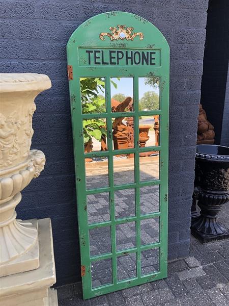 Grote foto grote forse telephone deur spiegel heel fraai in vorm en robuust in uitvoering. huis en inrichting overige