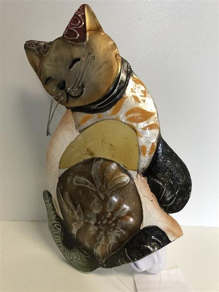 Grote foto nachtlamp met afbeelding van een kat metaal gewoon fraai huis en inrichting overige