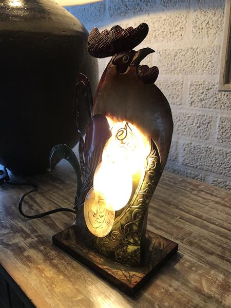 Grote foto lamp met haan decoratief metaal mooie lamp sierlijk. huis en inrichting overige