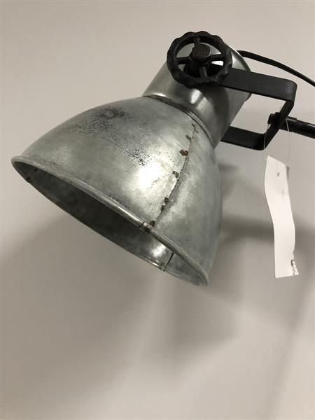 Grote foto industri le tafel bureau lamp smeedijzeren voet met zinken kap. huis en inrichting overige