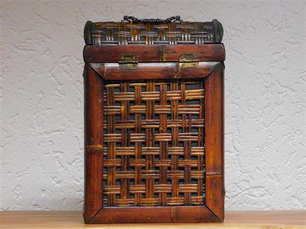 Grote foto vintage wijnkist voor 2 flessen hout klassiek huis en inrichting woningdecoratie