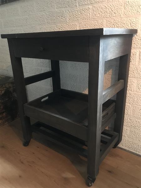 Grote foto een koloniaal hardhouten serveertafel rolbare tafel maar 1 beschikbaar huis en inrichting eettafels