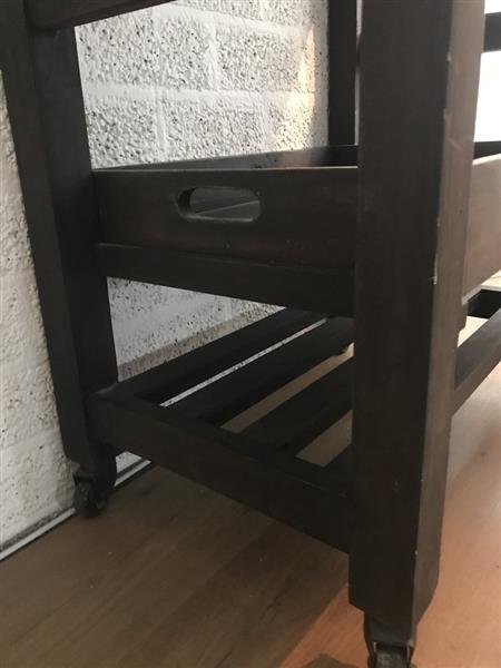 Grote foto een koloniaal hardhouten serveertafel rolbare tafel maar 1 beschikbaar huis en inrichting eettafels
