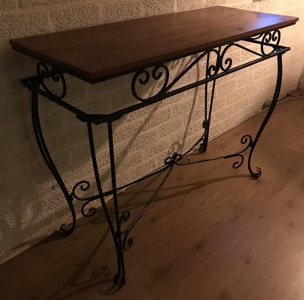 Grote foto antieke side table decoratieve tafel bruin huis en inrichting eettafels