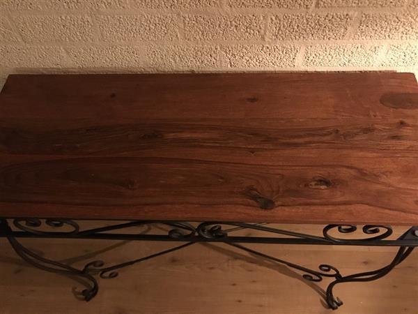 Grote foto antieke side table decoratieve tafel bruin huis en inrichting eettafels