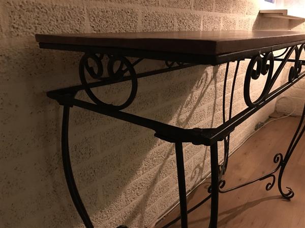 Grote foto antieke side table decoratieve tafel bruin huis en inrichting eettafels