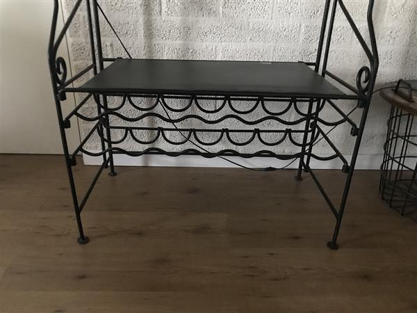 Grote foto luxe wijnrek 190 cm matzwart metaal huis en inrichting woningdecoratie