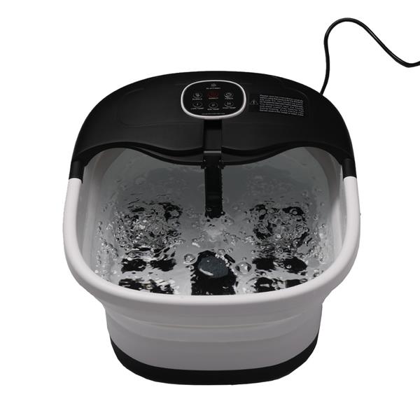 Grote foto slimtron fb02 elektrisch voetenbad verwarming bubbels en massagerollers zwart beauty en gezondheid lichaamsverzorging