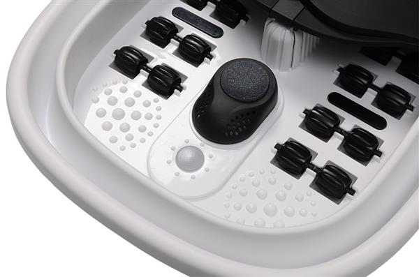 Grote foto slimtron fb02 elektrisch voetenbad verwarming bubbels en massagerollers zwart beauty en gezondheid lichaamsverzorging