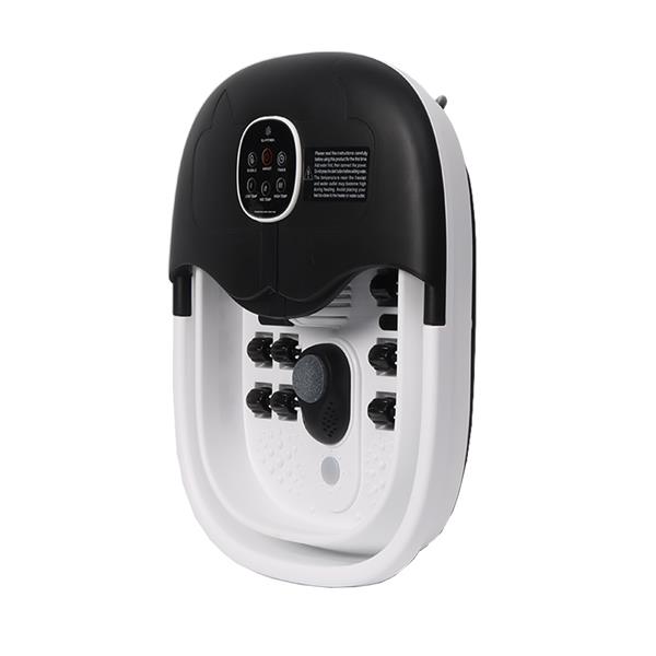 Grote foto slimtron fb02 elektrisch voetenbad verwarming bubbels en massagerollers zwart beauty en gezondheid lichaamsverzorging