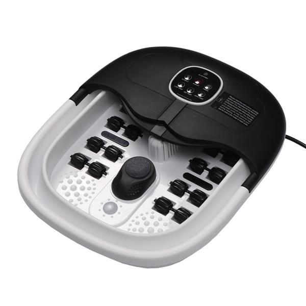 Grote foto slimtron fb02 elektrisch voetenbad verwarming bubbels en massagerollers zwart beauty en gezondheid lichaamsverzorging
