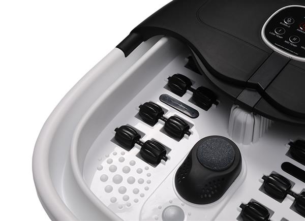 Grote foto slimtron fb02 elektrisch voetenbad verwarming bubbels en massagerollers zwart beauty en gezondheid lichaamsverzorging