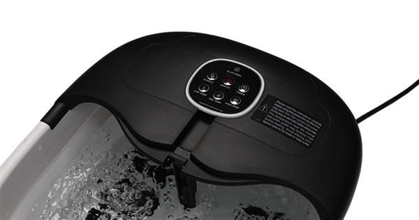Grote foto slimtron fb02 elektrisch voetenbad verwarming bubbels en massagerollers zwart beauty en gezondheid lichaamsverzorging