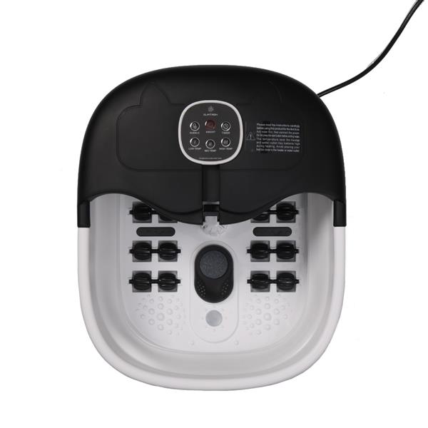 Grote foto slimtron fb02 elektrisch voetenbad verwarming bubbels en massagerollers zwart beauty en gezondheid lichaamsverzorging