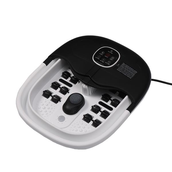 Grote foto slimtron fb02 elektrisch voetenbad verwarming bubbels en massagerollers zwart beauty en gezondheid lichaamsverzorging