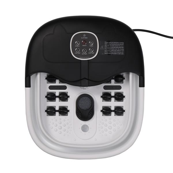 Grote foto slimtron fb02 elektrisch voetenbad verwarming bubbels en massagerollers zwart beauty en gezondheid lichaamsverzorging