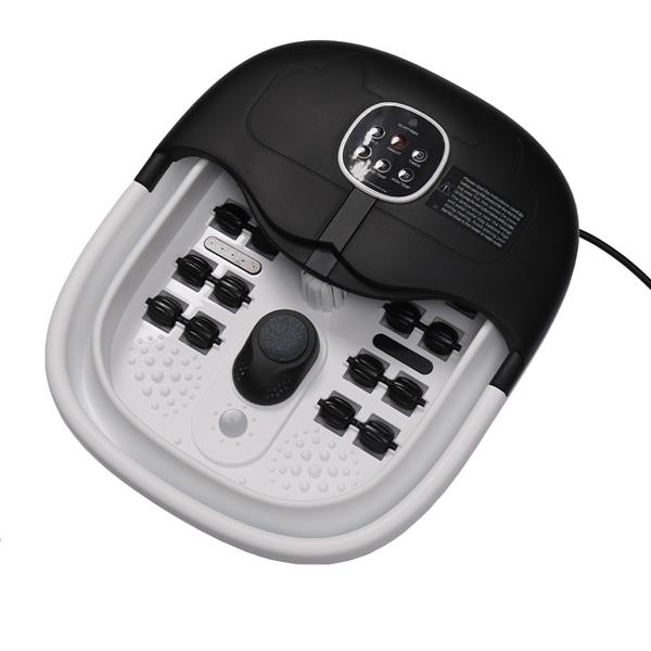 Grote foto slimtron fb02 elektrisch voetenbad verwarming bubbels en massagerollers zwart beauty en gezondheid lichaamsverzorging