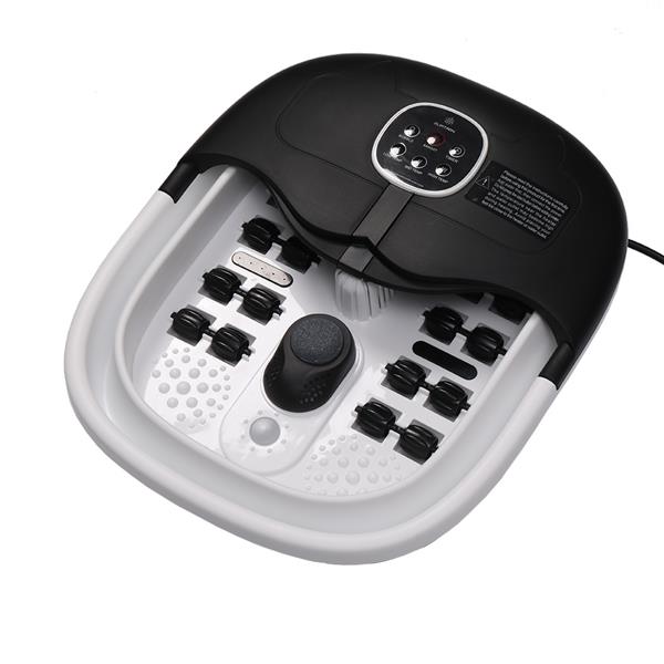 Grote foto slimtron fb02 elektrisch voetenbad verwarming bubbels en massagerollers zwart beauty en gezondheid lichaamsverzorging
