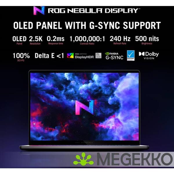 Grote foto asus rog zephyrus g16 gu605cm qr026w 16 intel core ultra 9 rtx 5060 gaming laptop computers en software overige computers en software