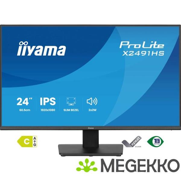 Grote foto iiyama prolite x2491hs b1 24 full hd ips monitor computers en software overige computers en software