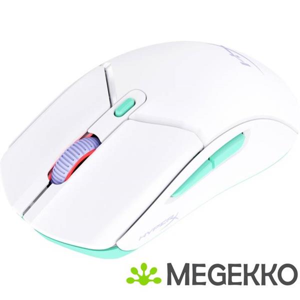 Grote foto hyperx pulsefire haste 2 core wls gaming muis wit grn prs computers en software overige computers en software