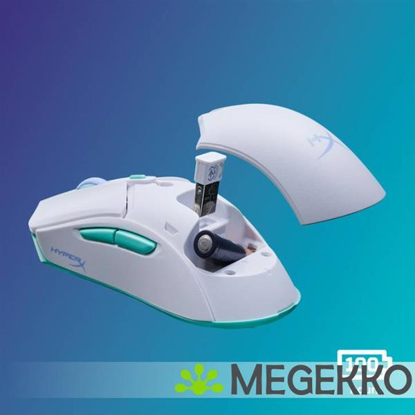 Grote foto hyperx pulsefire haste 2 core wls gaming muis wit grn prs computers en software overige computers en software
