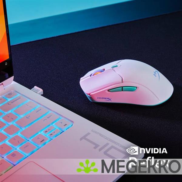 Grote foto hyperx pulsefire haste 2 core wls gaming muis wit grn prs computers en software overige computers en software