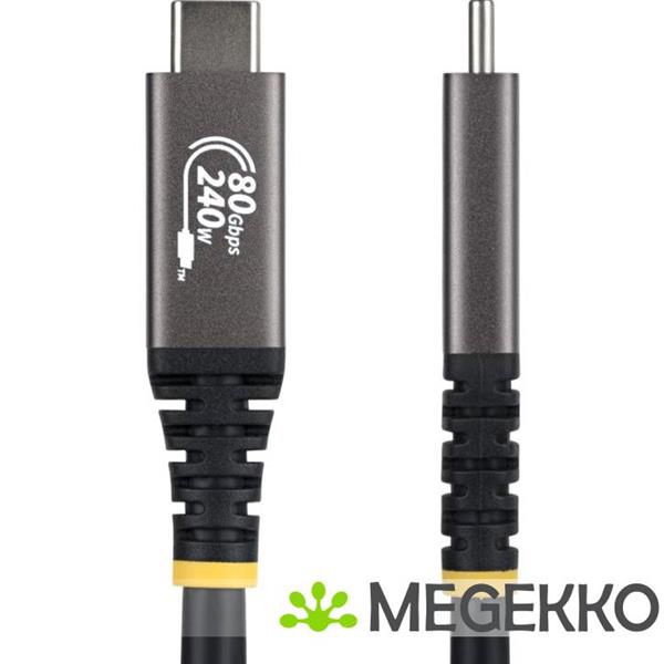 Grote foto startech.com 50cm usb4 kabel 80gbps usb if gecertificeerde usb c kabel 240w pd 8k 120hz 4k 240hz computers en software overige