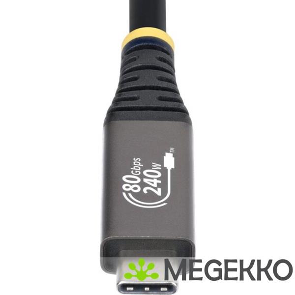 Grote foto startech.com 50cm usb4 kabel 80gbps usb if gecertificeerde usb c kabel 240w pd 8k 120hz 4k 240hz computers en software overige