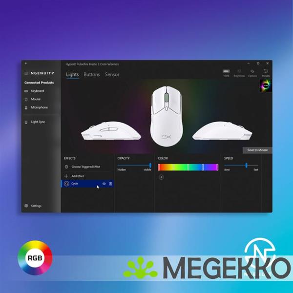 Grote foto hyperx pulsefire haste 2 core wls gaming muis wit grn prs computers en software overige computers en software
