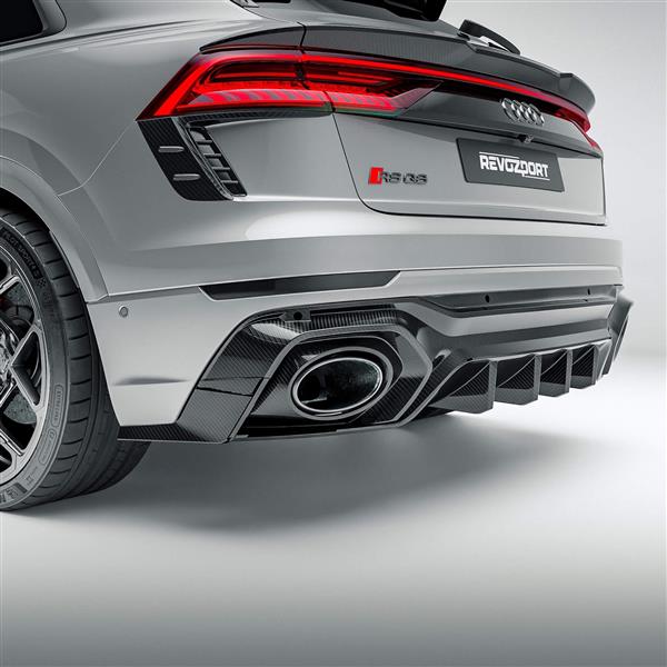 Grote foto audi rsq8 revozport carbon canards achterbumper auto onderdelen tuning en styling