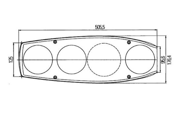 Grote foto hella achterlicht caraluna ii reflector rem knipper mist camper links caravans en kamperen caravan accessoires