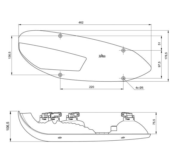 Grote foto jokon achterlicht l3000 knipper rem mist reflector rond achteruit rechts caravans en kamperen caravan accessoires