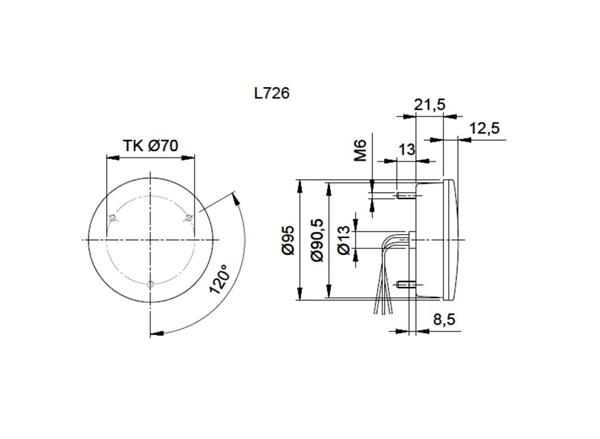 Grote foto jokon mistlicht led 726 rond wit caravans en kamperen caravan accessoires