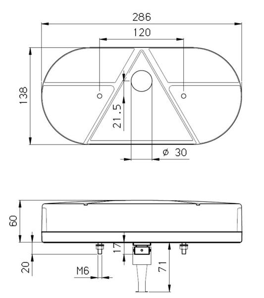 Grote foto jokon achterlicht l610 rem knipper kenteken mist achteruitrij driehoek reflector opbouw rechts caravans en kamperen caravan accessoires