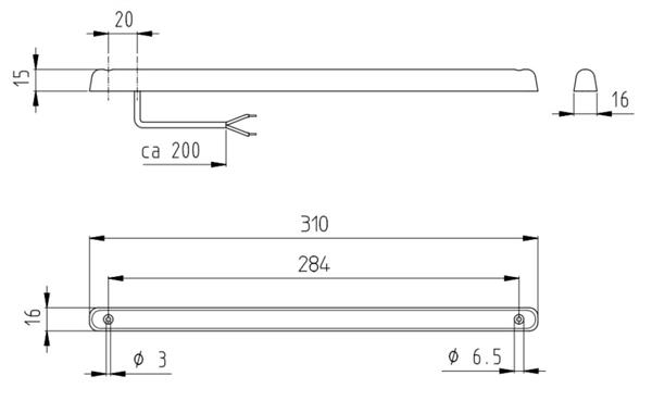 Grote foto jokon derde remlicht zhbl24 2 28 leds wit caravans en kamperen caravan accessoires