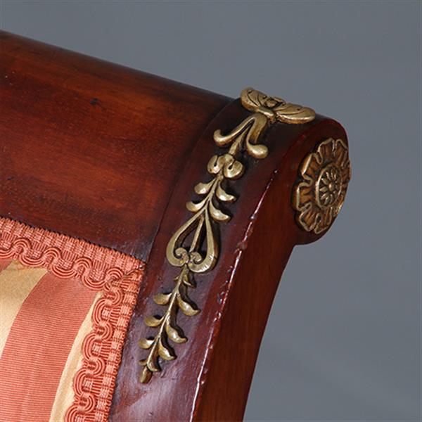Grote foto stel van 6 mahonie stoelen empire door pander ca 1890 incl stof naar wens no.440545 antiek en kunst stoelen en banken
