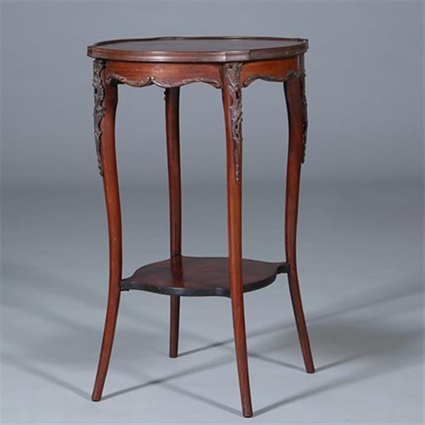 Grote foto mahoniehouten lodewijk xi stijl bijzettafeltje of wijntafeltje ca 1900 no.440565 antiek en kunst stoelen en banken