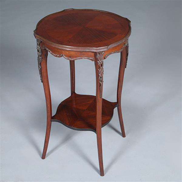 Grote foto mahoniehouten lodewijk xi stijl bijzettafeltje of wijntafeltje ca 1900 no.440565 antiek en kunst stoelen en banken