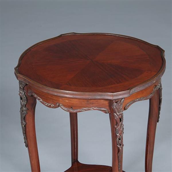 Grote foto mahoniehouten lodewijk xi stijl bijzettafeltje of wijntafeltje ca 1900 no.440565 antiek en kunst stoelen en banken
